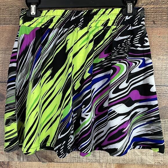 Fabletics Mikah Carnival Athletic Skirt With Pockets Neon Zigzag Pattern SZ XS - Picture 4 of 8